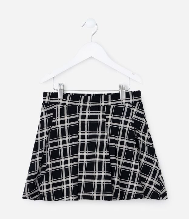 Pollera Infantil en Cotton de Cuadros con Pliegues y Short – Talle 5 a 14 años 2