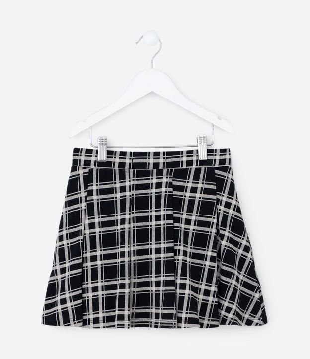 Pollera Infantil en Cotton de Cuadros con Pliegues y Short – Talle 5 a 14 años 3