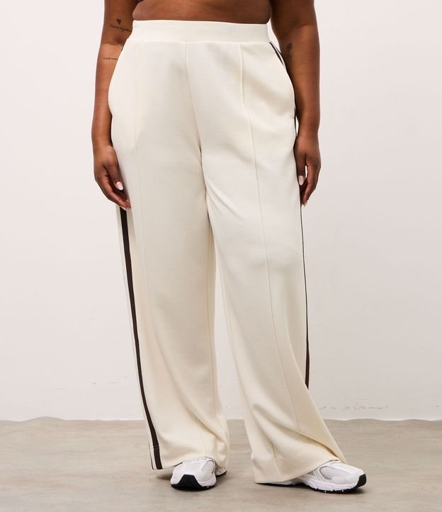 Pantalón Deportivo Oversized College con Rayas Contrastantes y Friso 7