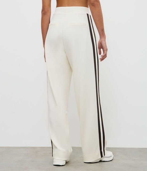 Pantalón Deportivo Oversized College con Rayas Contrastantes y Friso 4