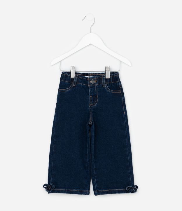 Pantalón Infantil Wide en Jeans con Moñitas Laterales – Talle 1 a 6 años 2