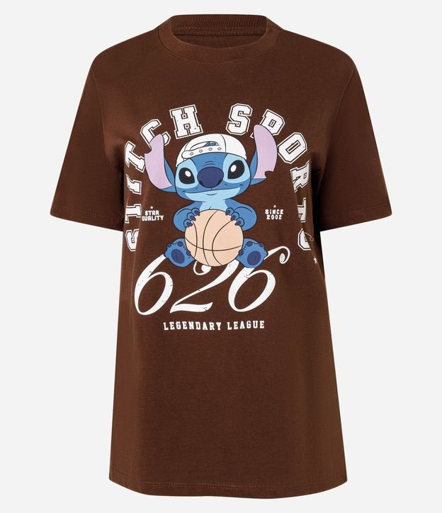 Remera en Algodón con Estampado Stitch Baloncesto 6
