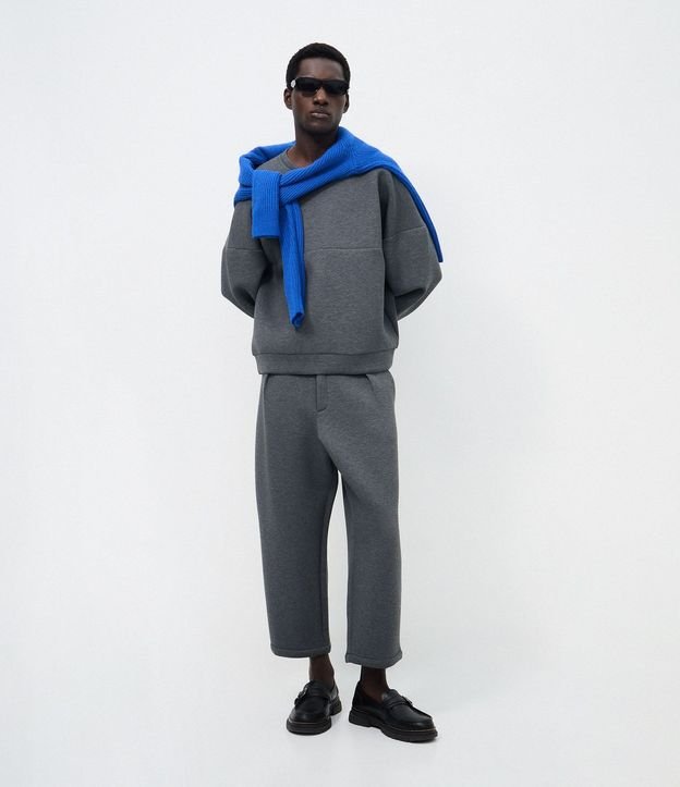 Buzo Masculino en Malla Pesada Scuba Oversized Cuello Redondo 4