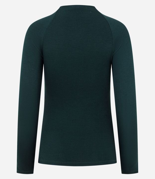 Blusa Básica en Viscosa con Cuello Alto y Sisa Raglán 7