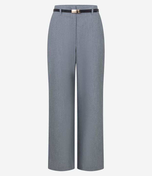 Pantalón Recto Sastrería en Crepé con Cinto Fino 5