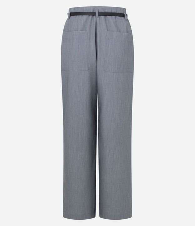 Pantalón Recto Sastrería en Crepé con Cinto Fino 6