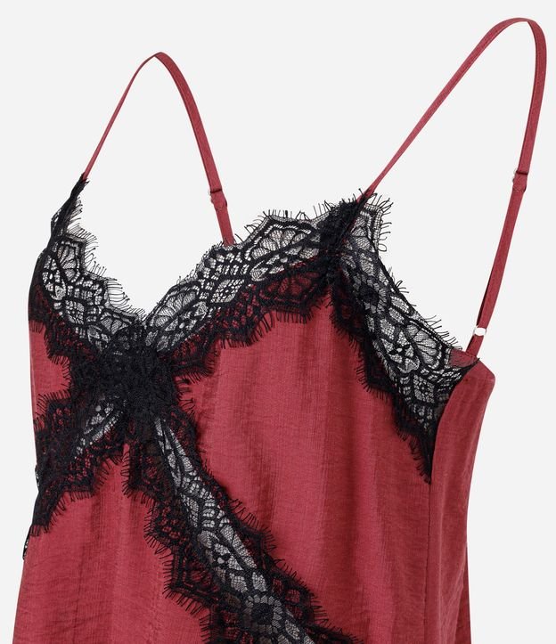 Blusa en Crepé con Breteles Finos y Encaje Cruzada en el Busto 6