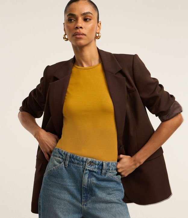 Blusa Básica en Viscosa con Escote Redondo 4