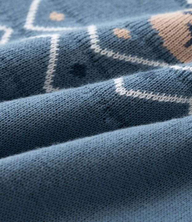 Saco Infantil en Punto Jacquard con Ositos – Talle 0 a 18 Meses 3
