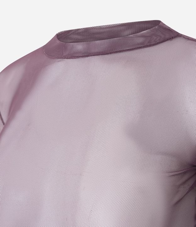Blusa en Tule con Cuello Alto y Fruncidos 8