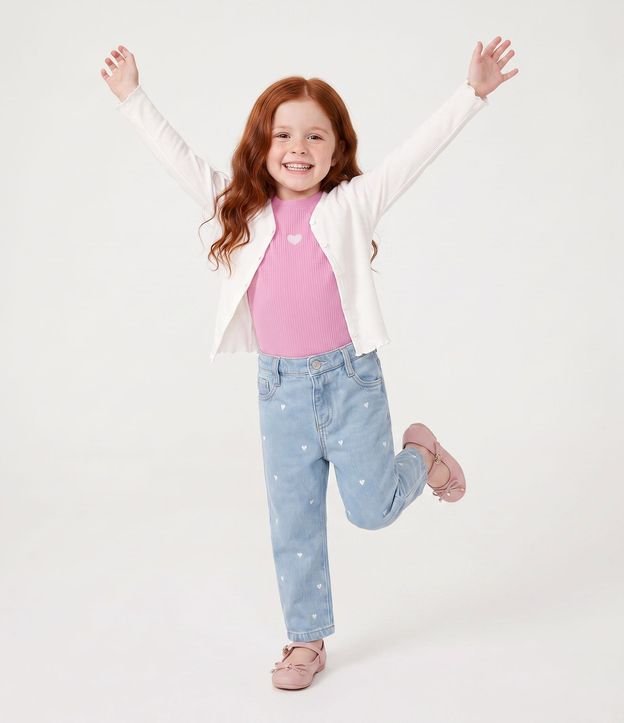 Cardigan Infantil en Rib con Botones Delanteros – Talle 1 a 6 años