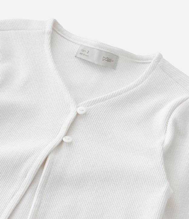 Cardigan Infantil en Rib con Botones Delanteros – Talle 1 a 6 años 8