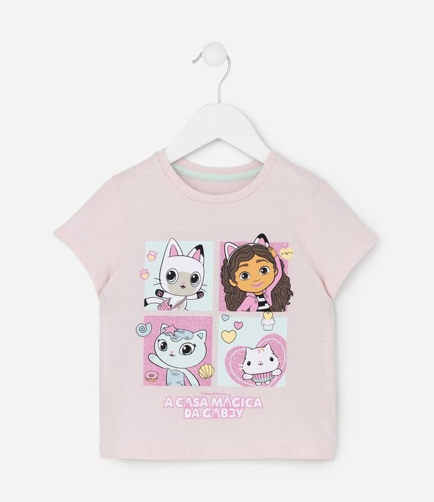 Pijama Infantil con Blusa y Short con Estampado Gabby y Gatitos - Talle 2 A 6 años 3