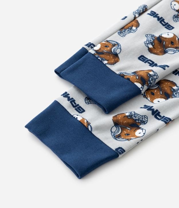 Pijama Infantil Manga Larga Estampa Carpincho Gamer – Talle 7 a 16 años 7
