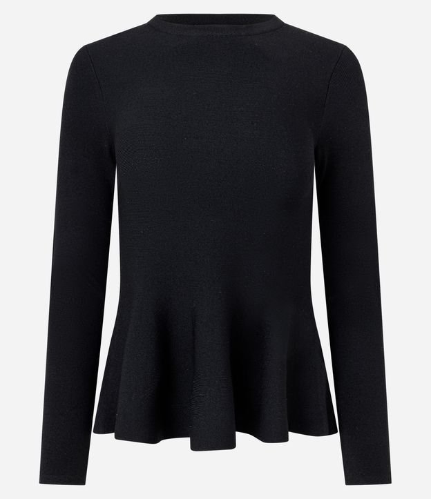 Blusa en Punto con Ruedo Peplum 6