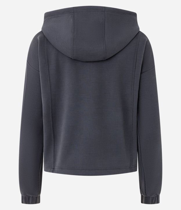 Campera Deportiva Regular con Capucha Texturizada 7
