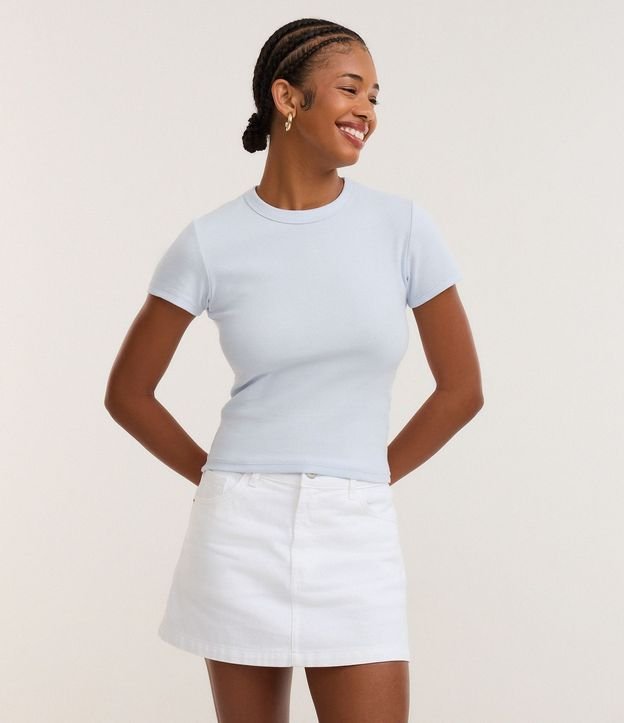 Blusa Alargada Ajustada en Rib 1