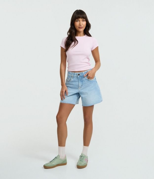 Blusa Alargada Ajustada en Rib 2