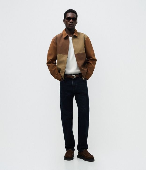 Chaqueta Masculina en Jacquard con Diseño en Bloques 2