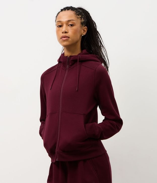 Campera Regular Deportiva en Algodón con Capucha