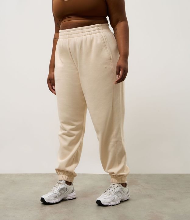 Pantalón Jogger Deportiva en Algodón con Recortes Canelados 6