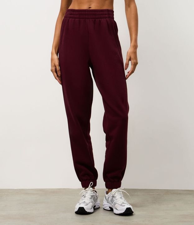 Pantalón Jogger Deportiva en Algodón con Recortes Canelados 2