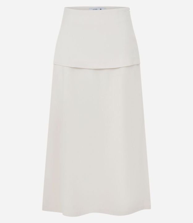 Pollera Midi Evasê en Twill con Canesú Sobrepuesta 5