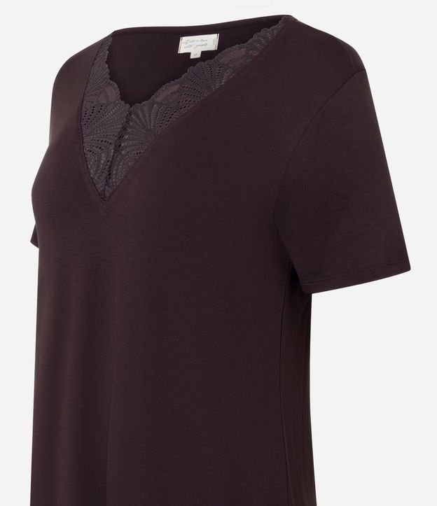Pijama Corto con Blusa y Short con Encaje 5