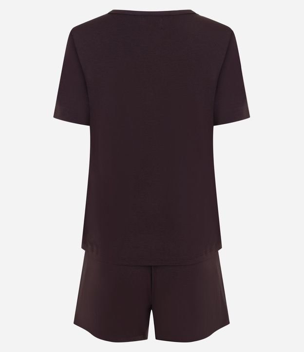 Pijama Corto con Blusa y Short con Encaje 6
