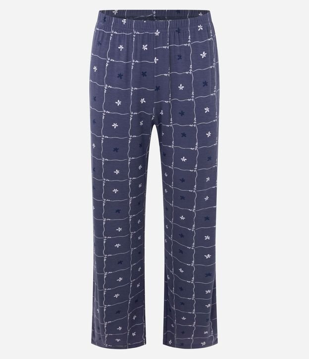 Pijama Largo Americano en Viscolycra con Estampado de Flores 2