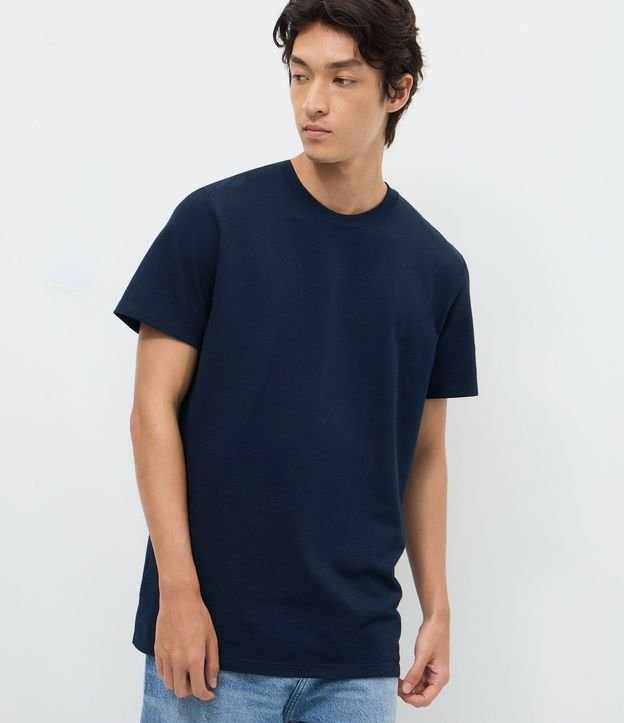 Remera Comfort en Algodón con Textura
