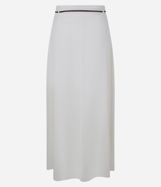 Pollera Midi Evasê en Viscolino con Cinturón 8