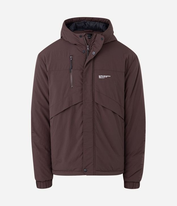 Campera Masculina Parka Outdoor con Capucha y Recortes 5
