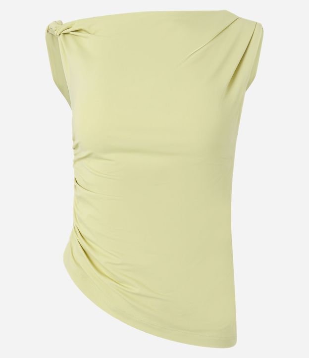 Blusa en Microfibra con Escote Hombro Único y Fruncidos 6