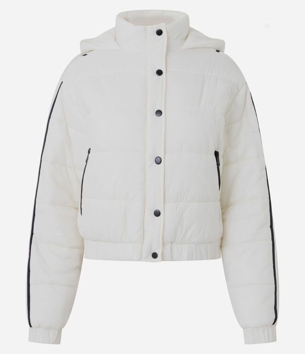 Campera Puffer Deportiva en Poliamida con Bies Contrastante 9