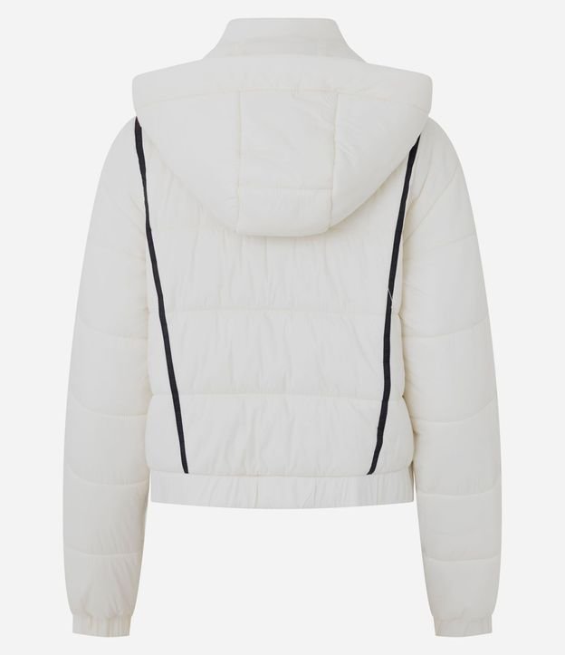 Campera Puffer Deportiva en Poliamida con Bies Contrastante 10