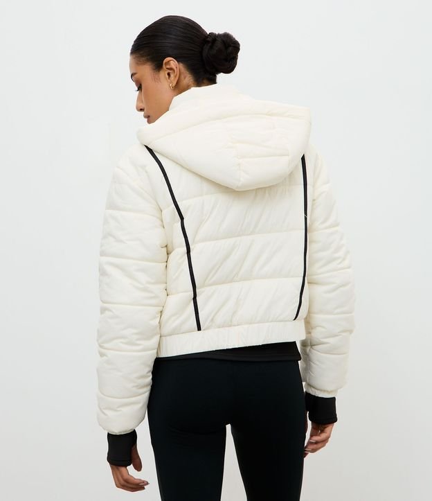 Campera Puffer Deportiva en Poliamida con Bies Contrastante 4