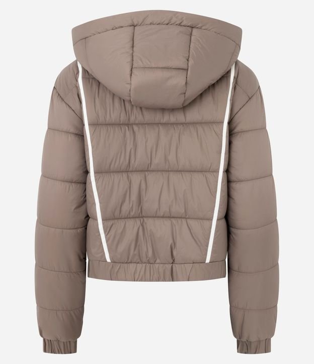 Campera Puffer Deportiva en Poliamida con Bies Contrastante 7