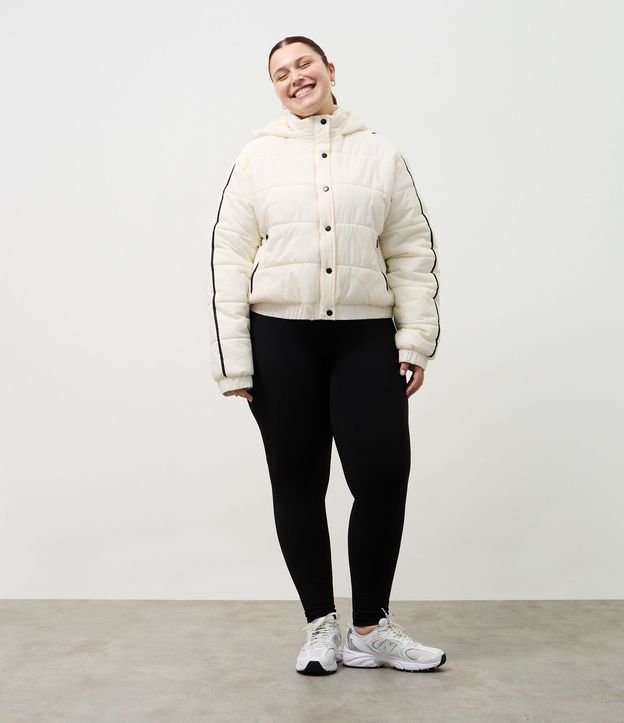 Campera Puffer Deportiva en Poliamida con Bies Contrastante 6