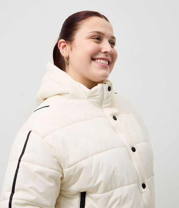 Campera Puffer Deportiva en Poliamida con Bies Contrastante 7