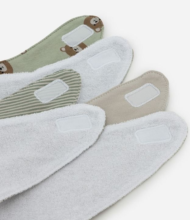 Kit 03 Baberos Infantil en Algodón con Estampado – Talle U 2
