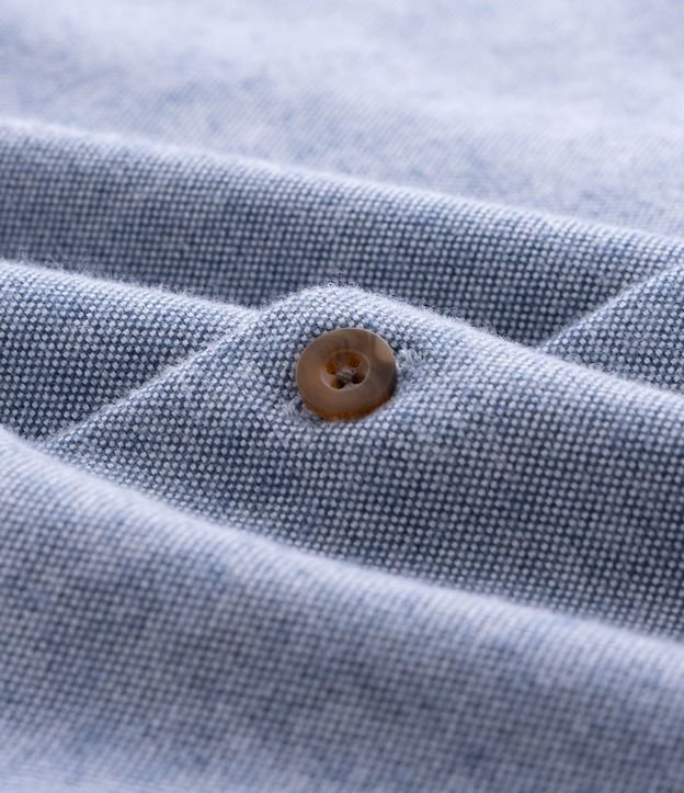 Camisa Comfort Manga Larga en Franela con Bolsillo y Textura 7