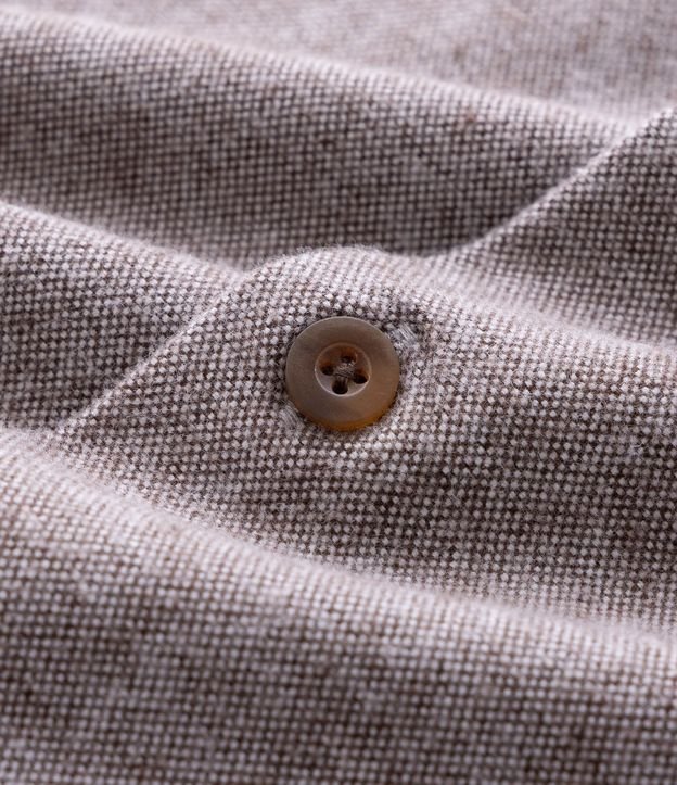 Camisa Comfort Manga Larga en Franela con Bolsillo y Textura 7