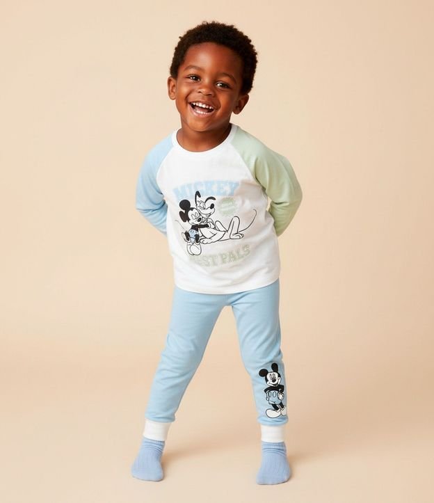 Pijama Infantil con Estampado Mickey y Pluto – Talle 1 a 4 años