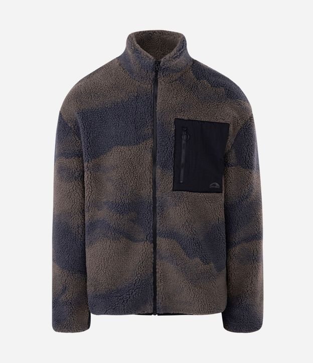 Campera Camuflada con Bolsillo Contrastante 4