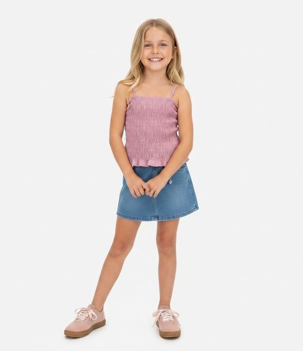 Blusa Infantil con Asas y Detalle de Lástex – Talle 7 a 16 años