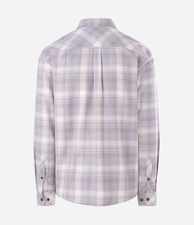 Camisa Comfort Manga Larga en Franela de Cuadros 4