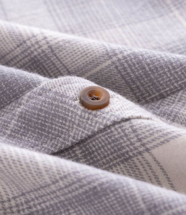 Camisa Comfort Manga Larga en Franela de Cuadros 5