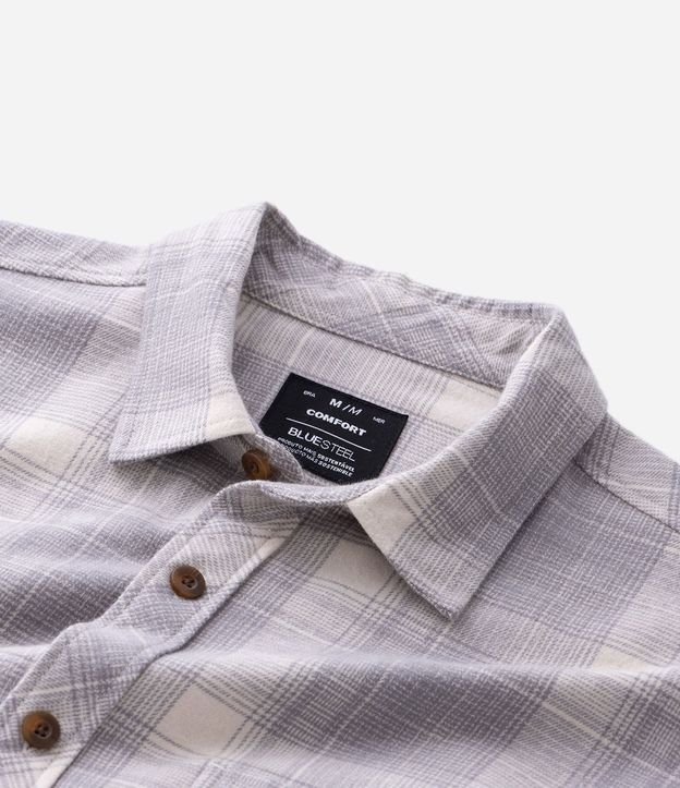 Camisa Comfort Manga Larga en Franela de Cuadros 7