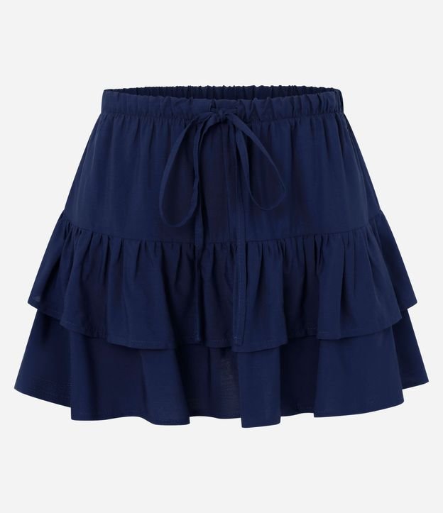 Short Pollera en Viscosa con Lazo y Volados 6